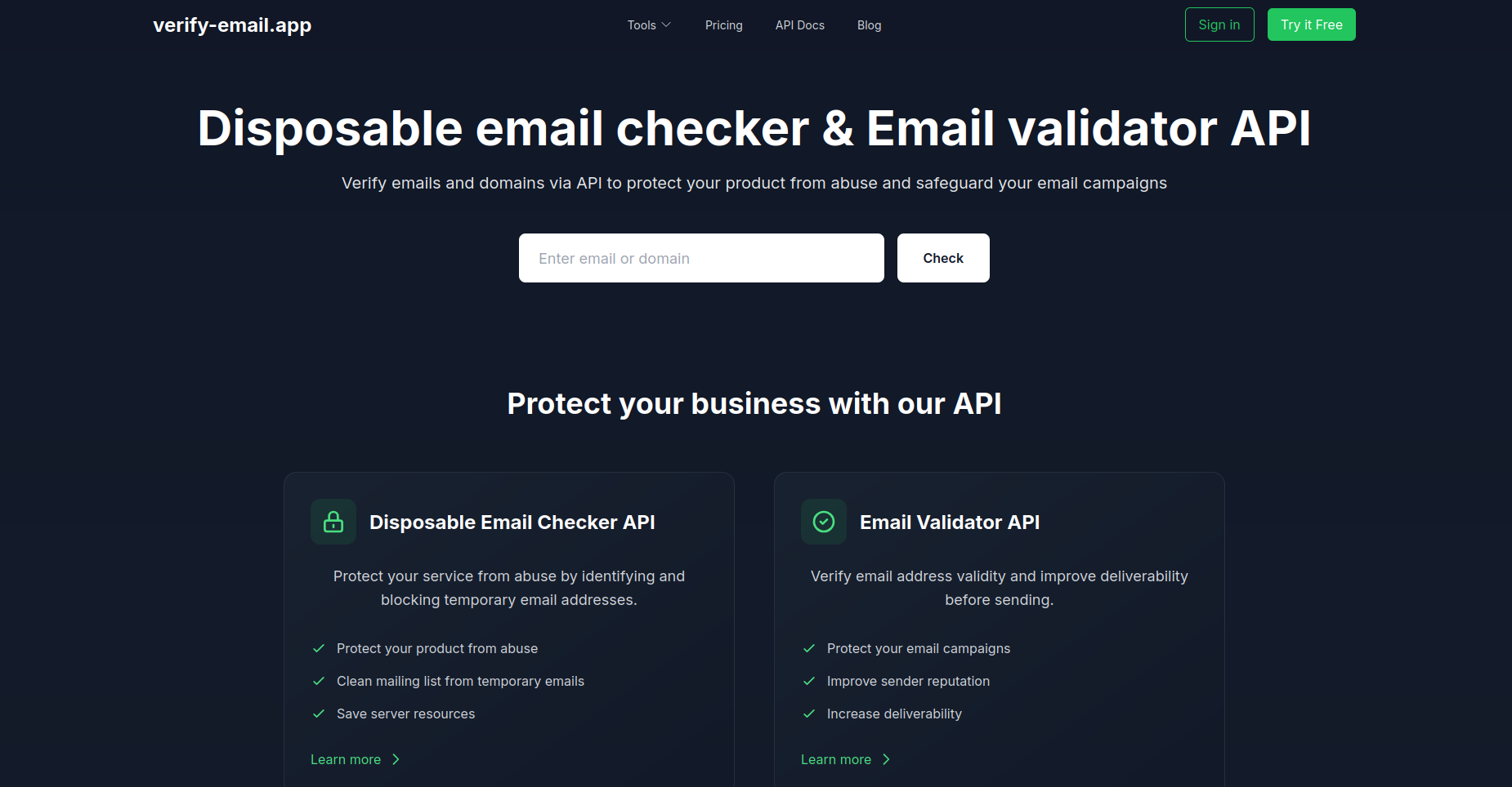 Disposable Email Address Checker & Email Address Validator API